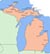 Karte Michigan